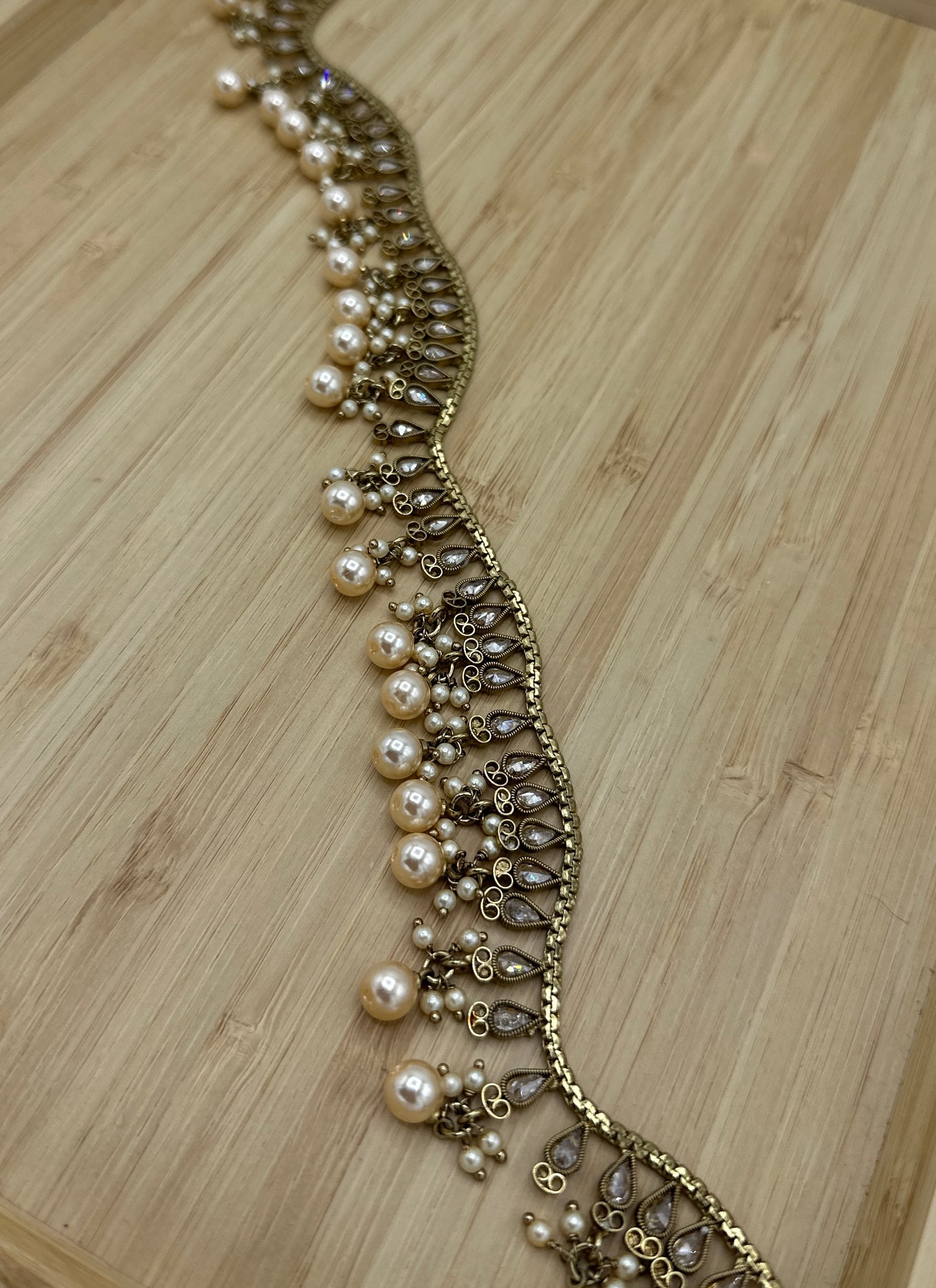 Maaya Crystals Pearls | Champagne Crystals Pearls | Varalondon