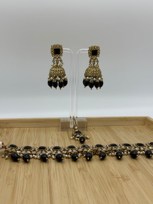 Black Choker Set | Kundan Choker Set | Varalondon