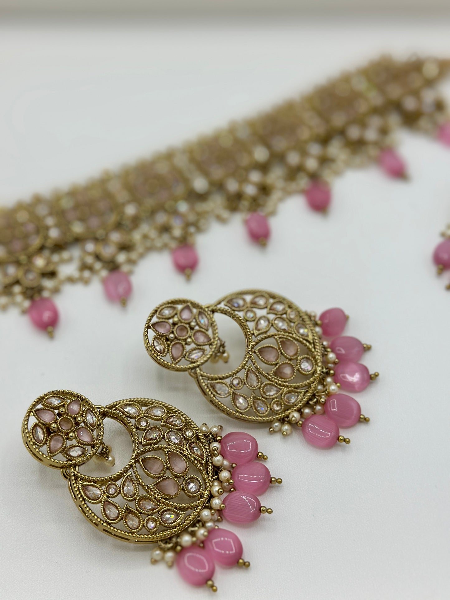 Varsha Choker Set | Pink Choker Set | Varalondon