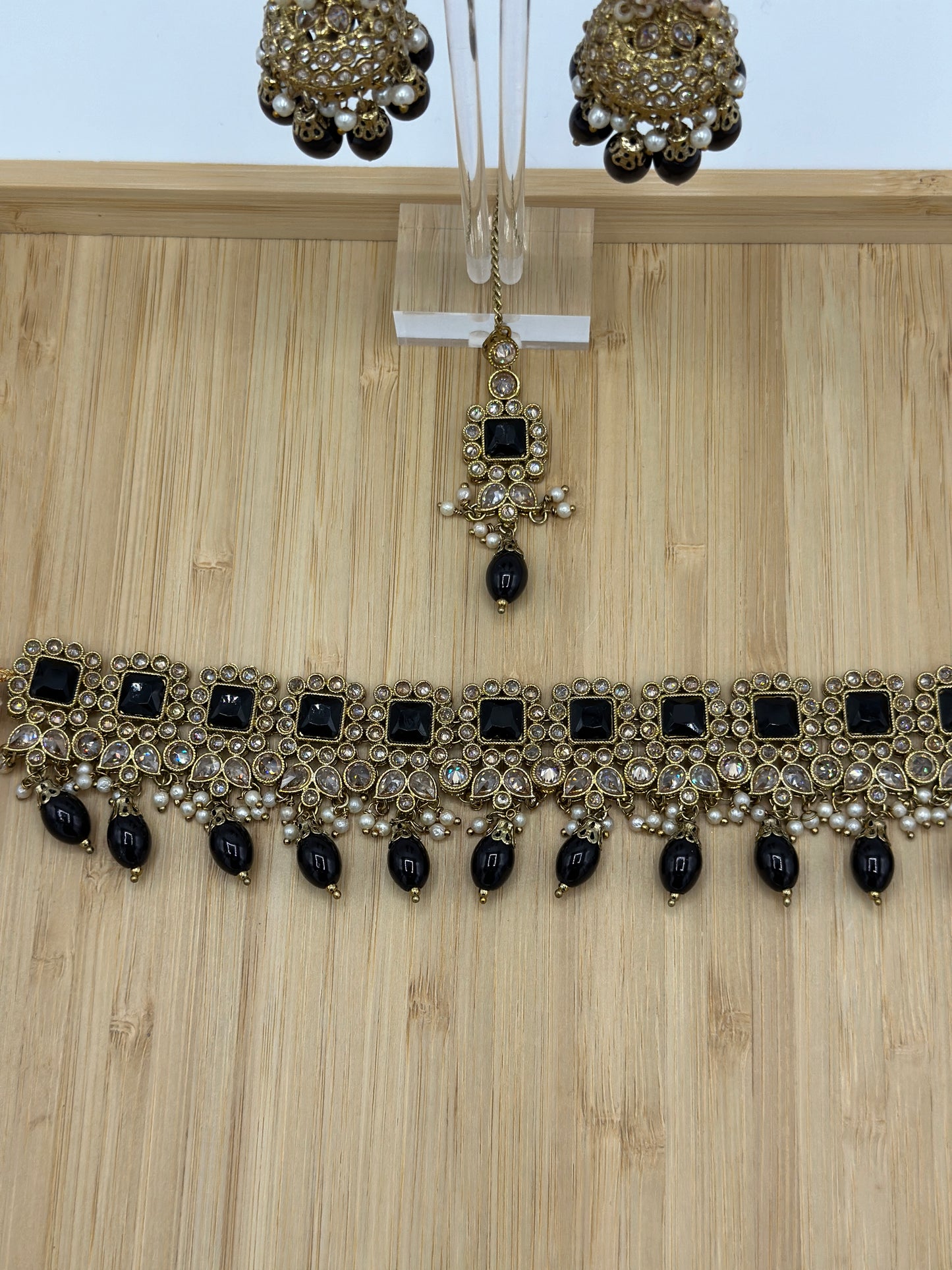 Black Choker Set | Kundan Choker Set | Varalondon