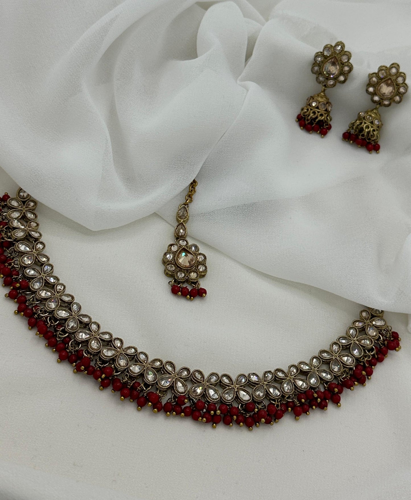 Chaarvi Necklace Set | Tikka Necklace Set | Varalondon