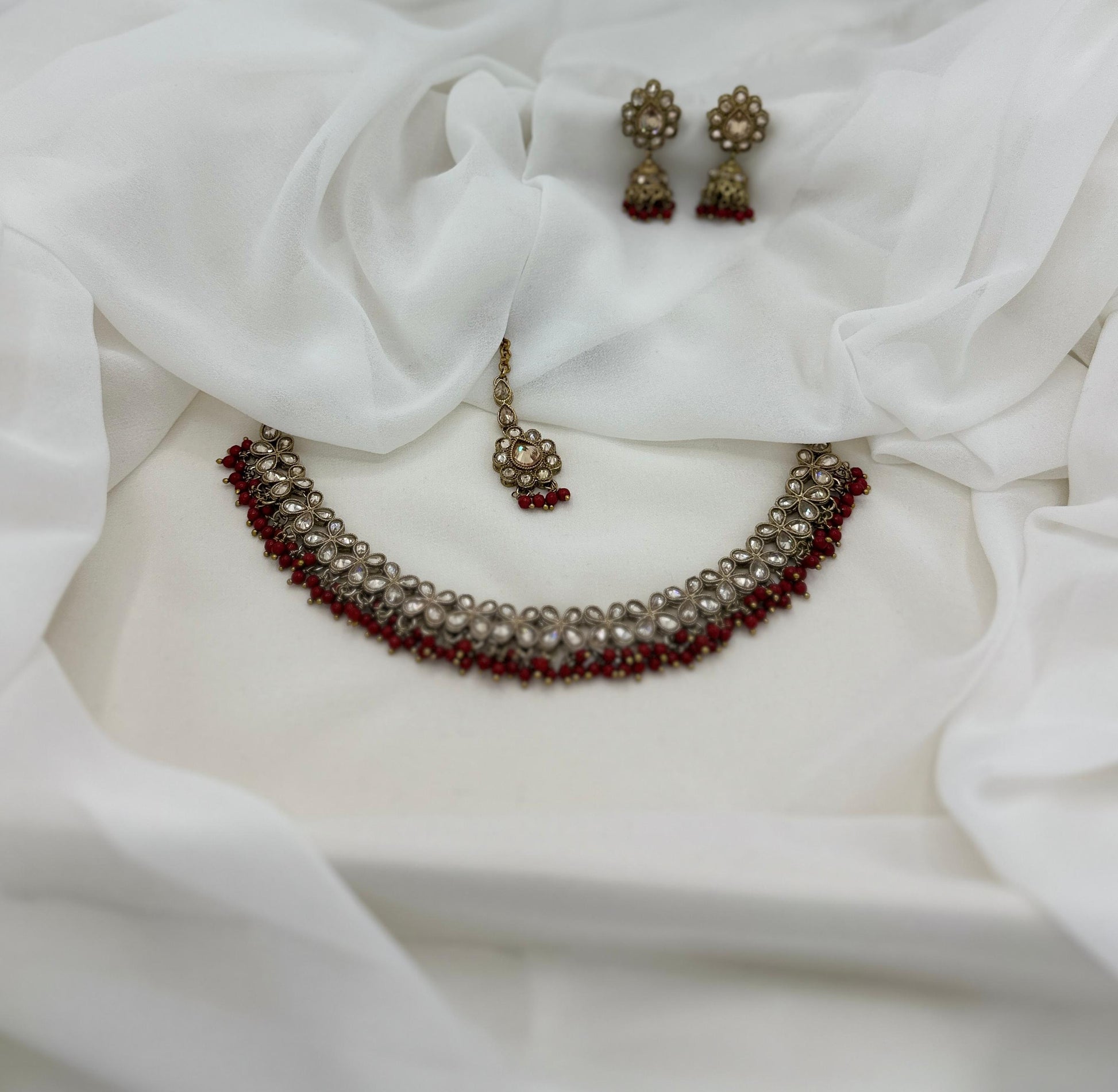 Chaarvi Necklace Set | Tikka Necklace Set | Varalondon